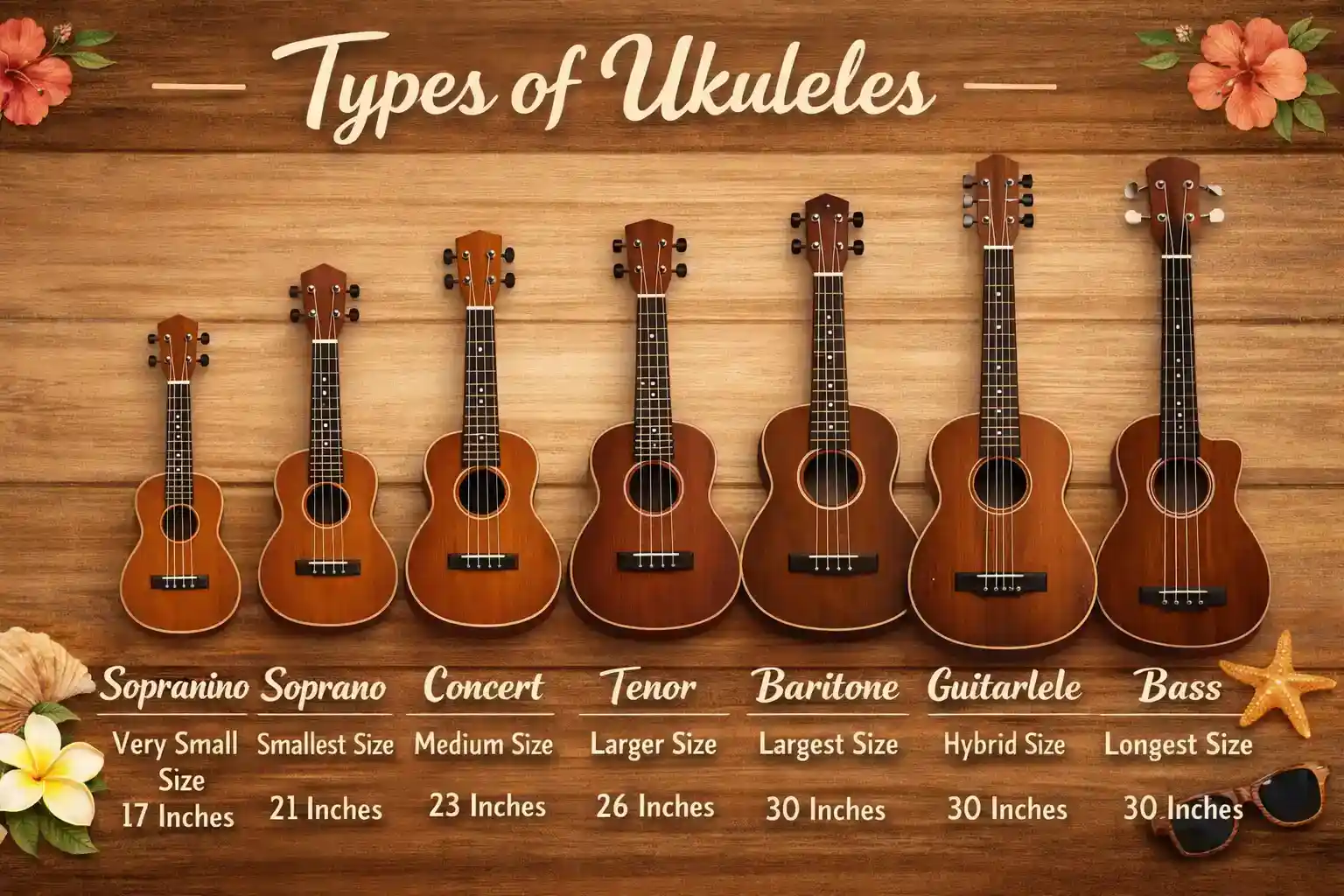TYPES OF UKULELE