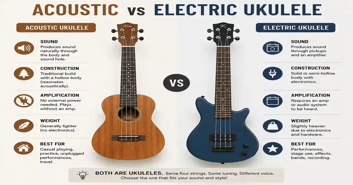 Acoustic vs Electric Ukulele